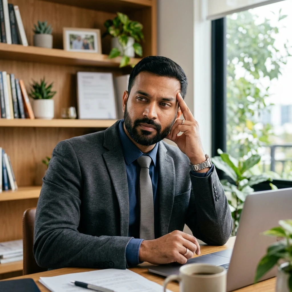 Indian male manager profile